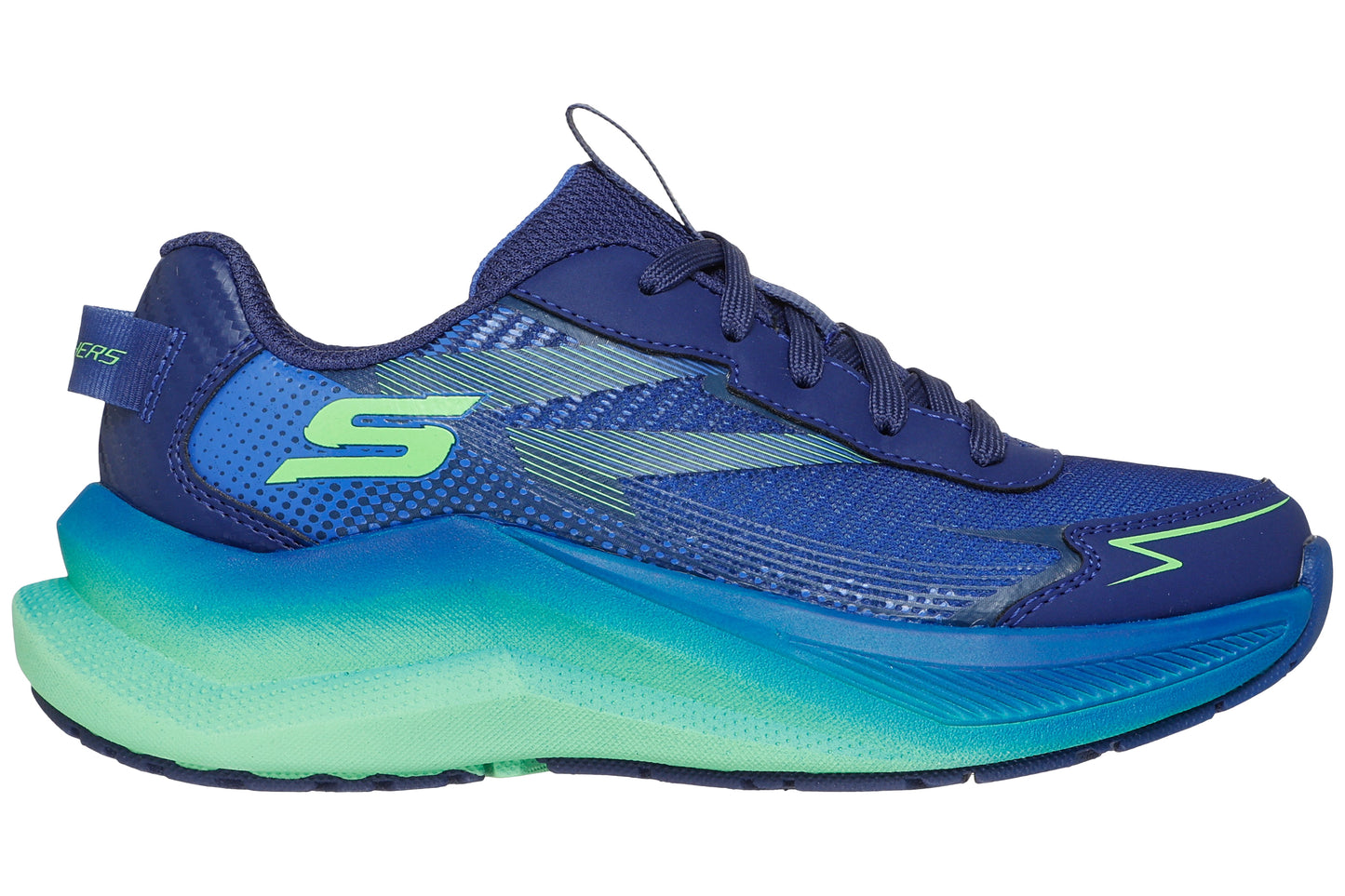 Skechers Stable Pacer 404023L Boys Sports Navy/Lime