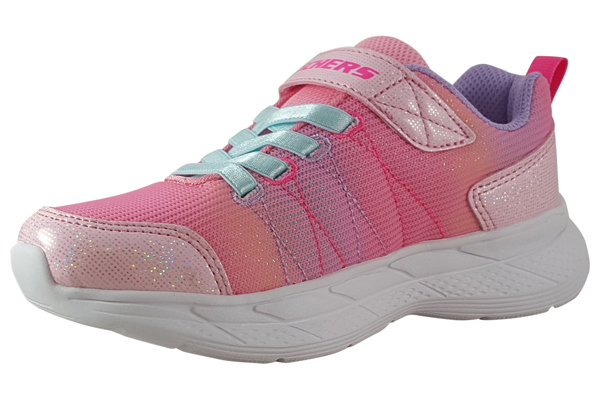 skechers-stars-away-pink-multi-trainers-left