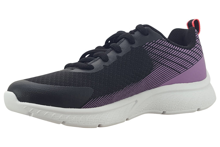Skechers Summer Sprint Microspec Plus 303608L Black/Purple Girls Sports