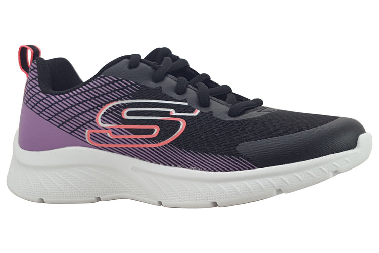 Skechers Summer Sprint Microspec Plus 303608L Black/Purple Girls Sports