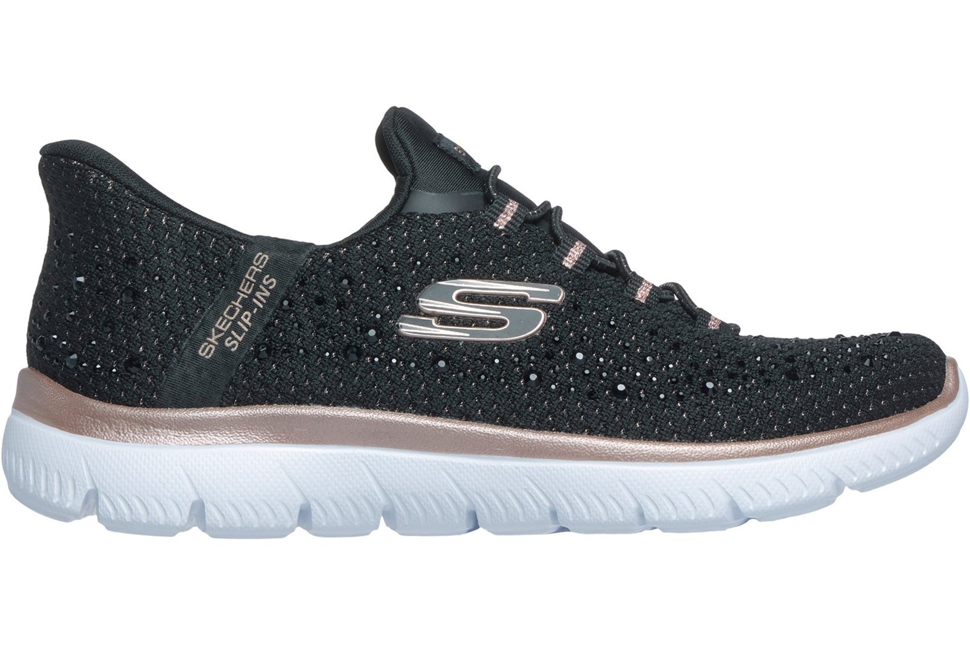 skechers-summits-brilliant-shine-black-mesh-rose-gold-trim_3