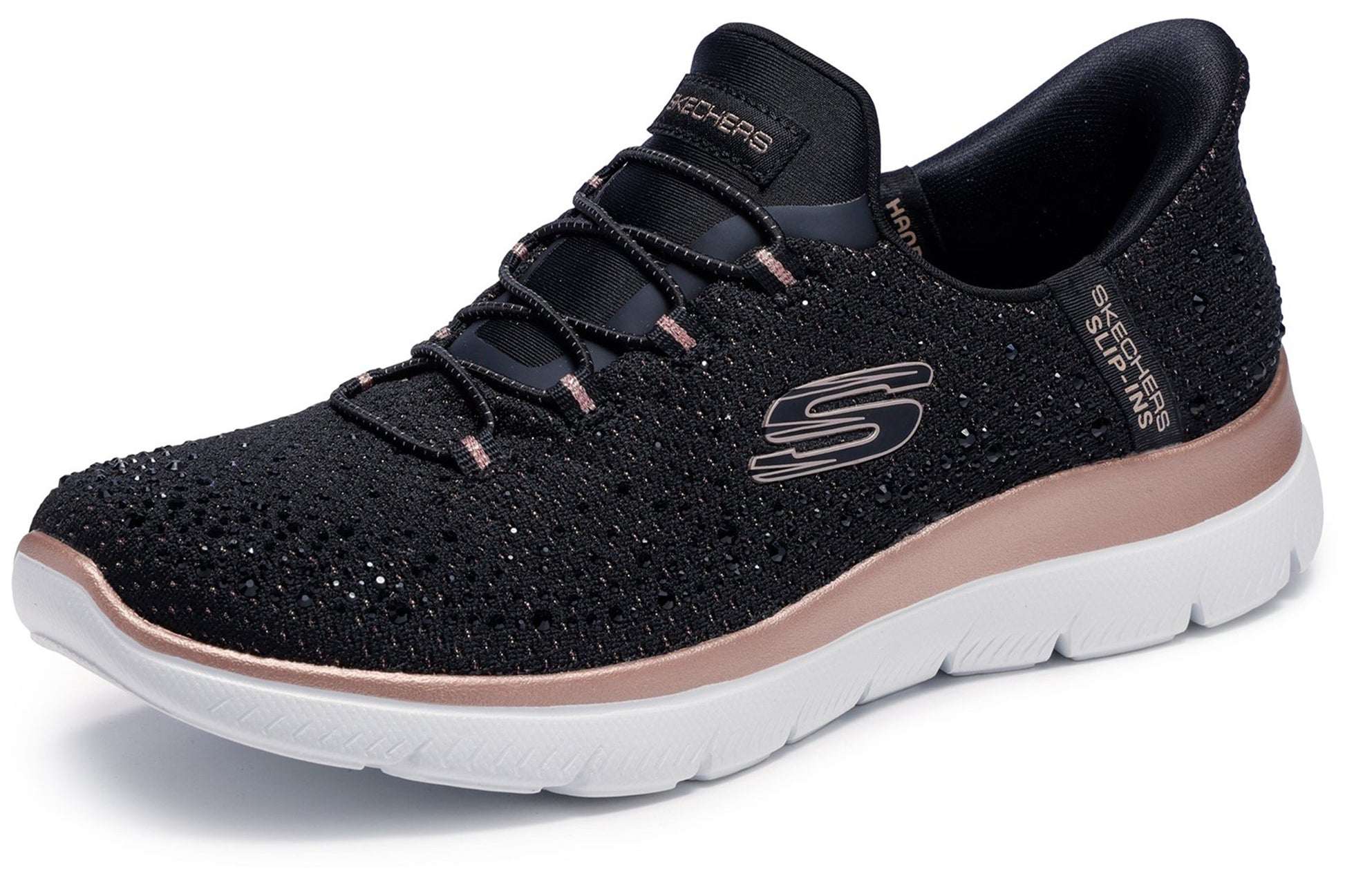 skechers-summits-brilliant-shine-black-mesh-rose-gold-trim_4