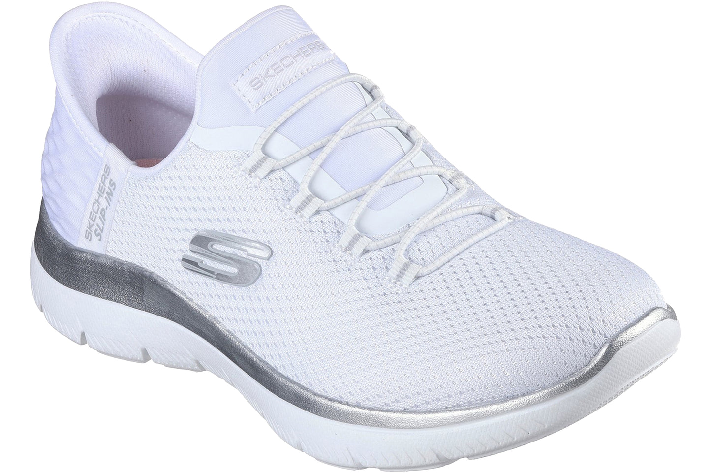 Skechers Slip-Ins Summits Diamond  White/Silver Womens Sports