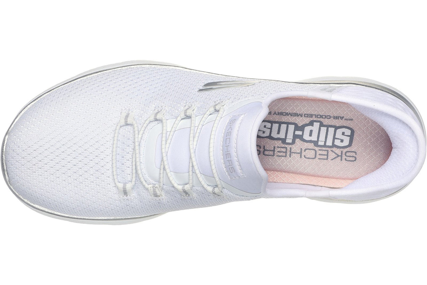 Skechers Slip-Ins Summits Diamond  White/Silver Womens Sports