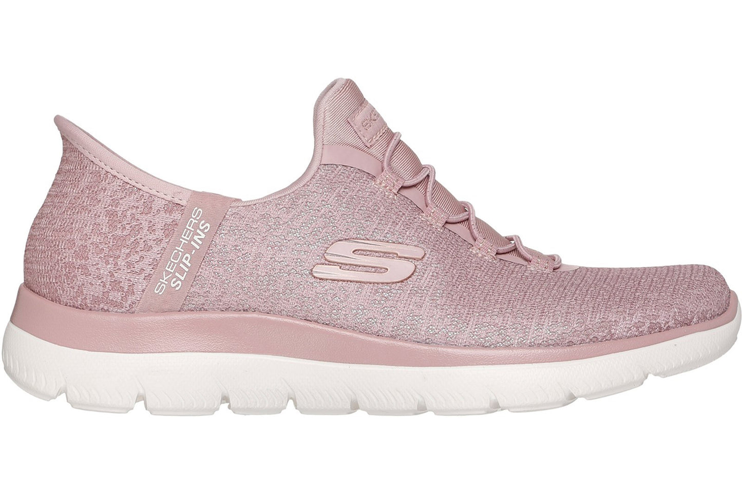 Skechers Slip-Ins Summits Lunar Glow Mauve Mesh/Rose Gold Trim Womens Fashion Trainers
