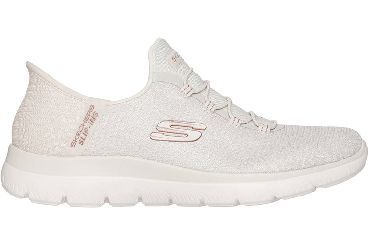 Skechers Summits Lunar Glow Natural Mesh/Rose Gold Trim Womens Fashion Trainers