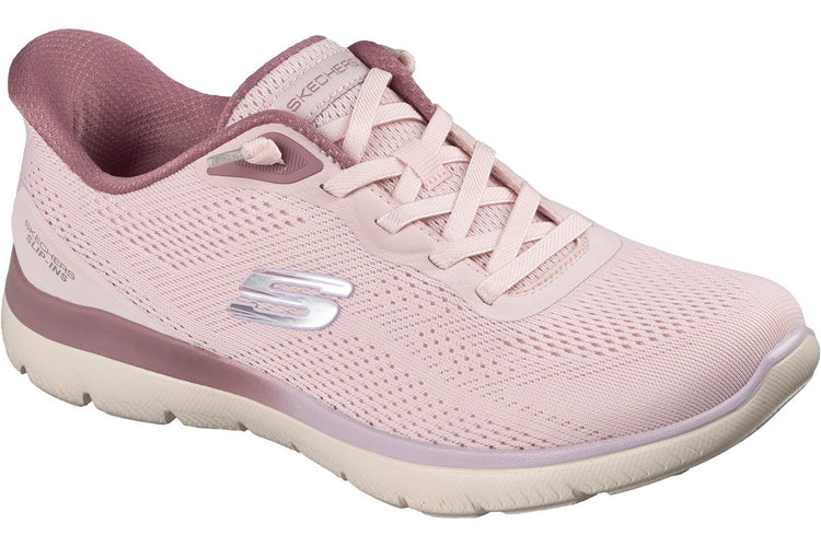 Skechers Slip-Ins Summits Sweet Skies Mauve Mesh/Synthetic/Pink Trim Womens Fashion Trainers