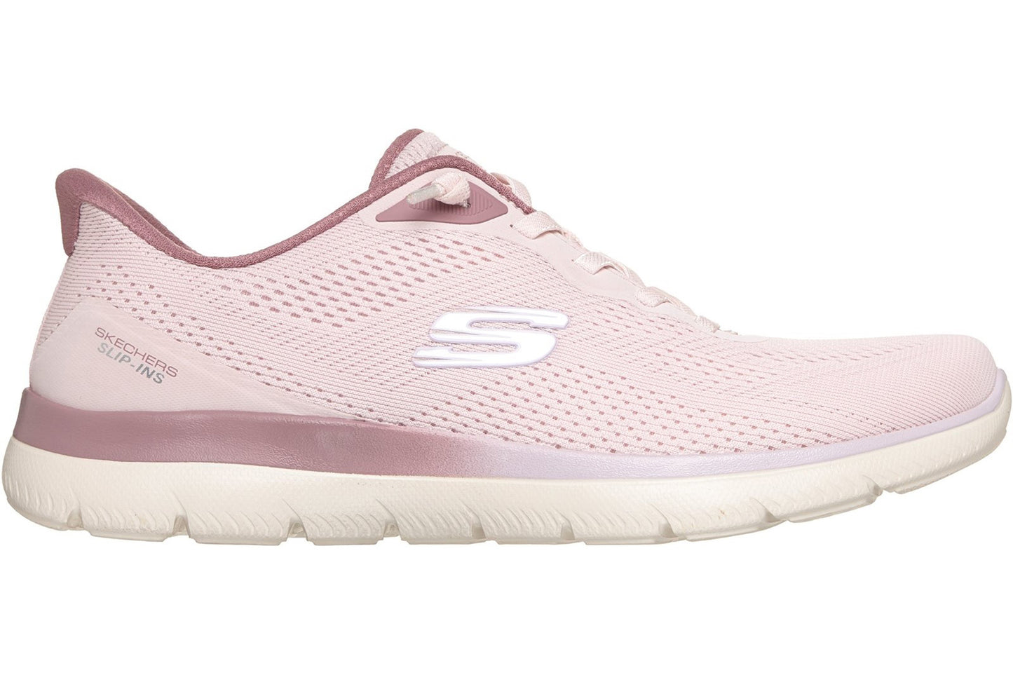 Skechers Slip-Ins Summits Sweet Skies Mauve Mesh/Synthetic/Pink Trim Womens Fashion Trainers