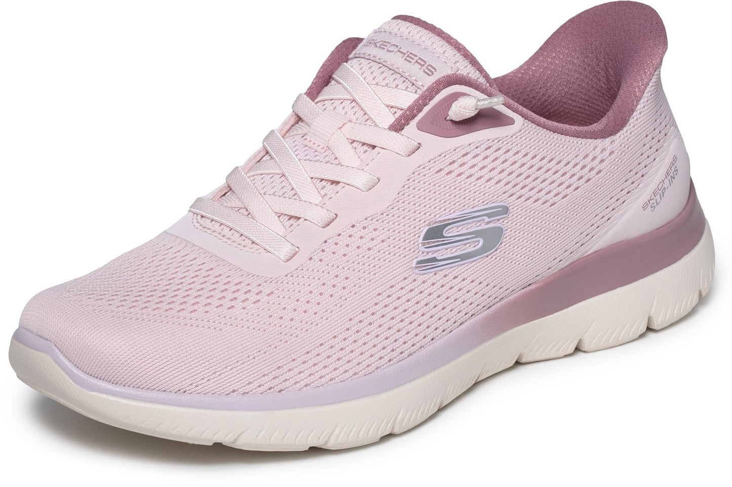 Skechers Slip-Ins Summits Sweet Skies Mauve Mesh/Synthetic/Pink Trim Womens Fashion Trainers
