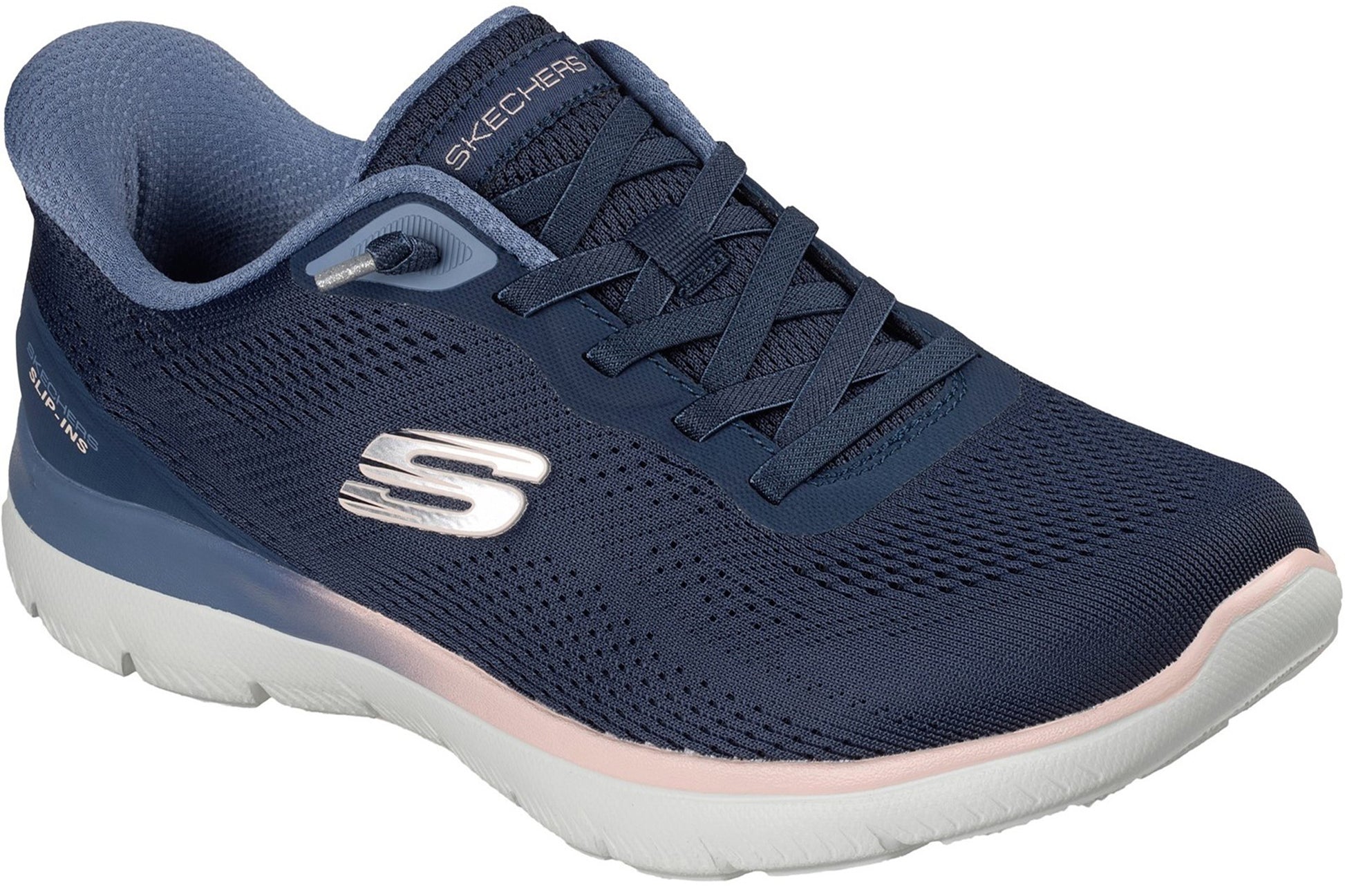 skechers-summits-sweet-skies-navy-mesh-synthetic-peach-trim