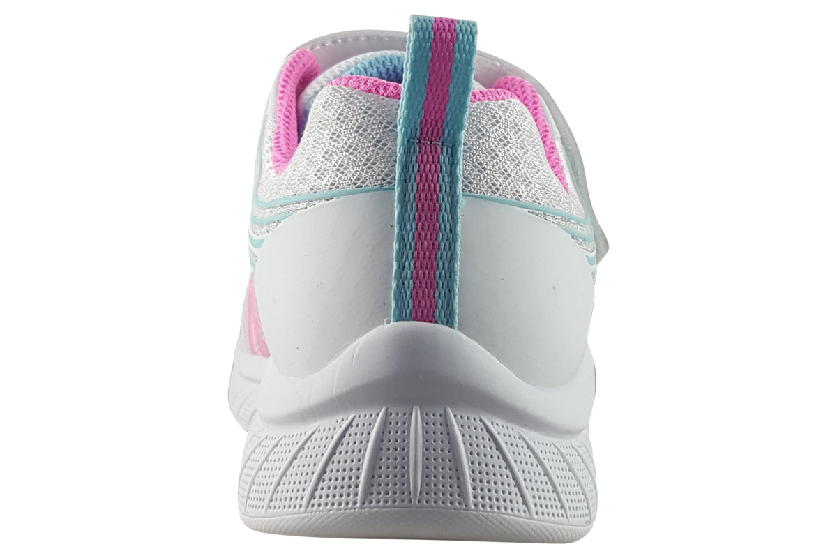skechers swirl sweet 303535l white multi trainers back