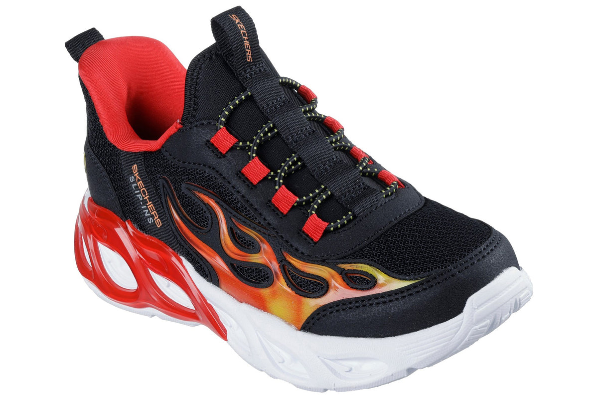 Skechers Thermo-Flash 2 Heat-Brisk Black/Red & Yellow Trim Boys Sports