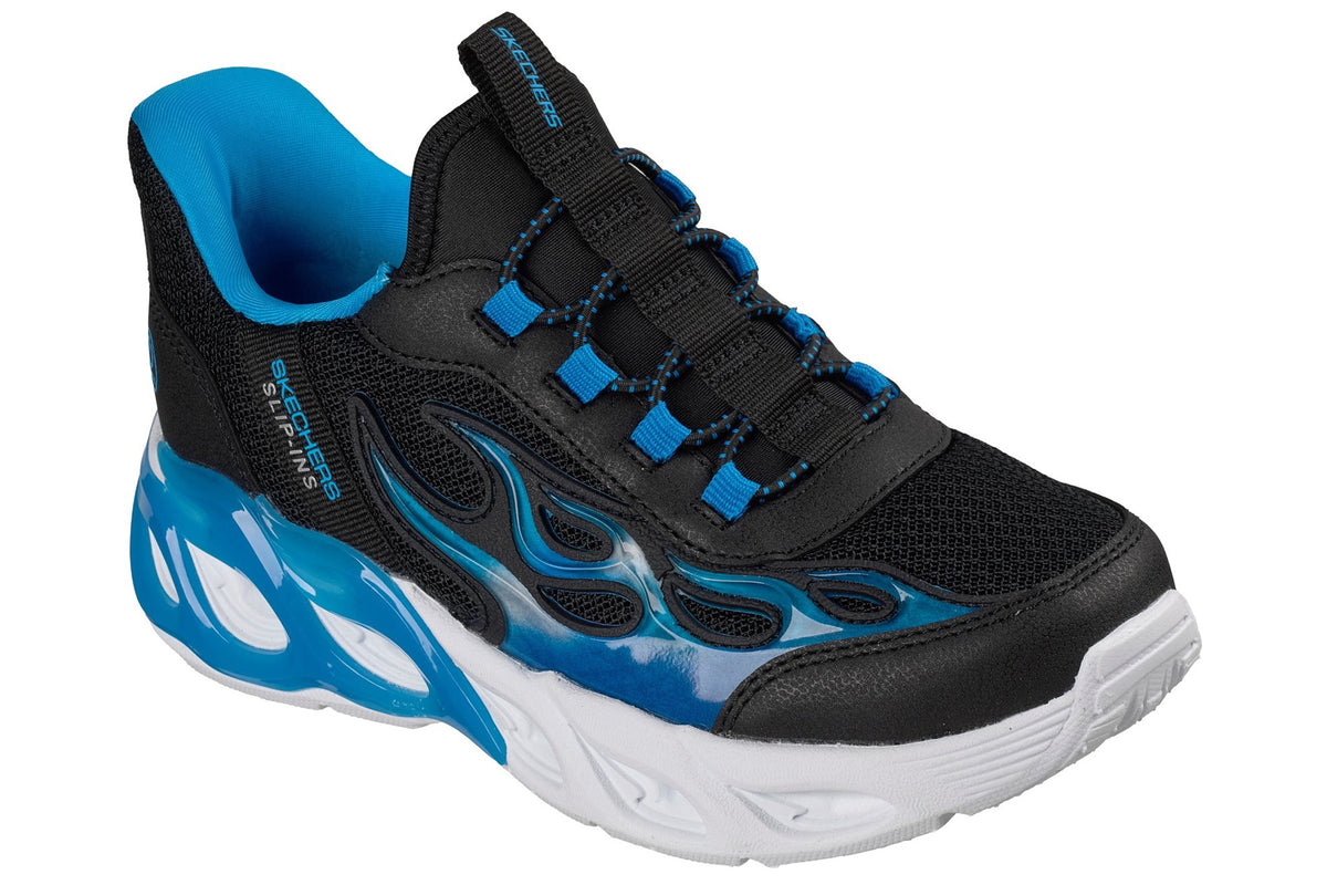 Skechers Thermo Flash 2 Heat-Brisk Black Synthetic/Blue Trim Boys Sports