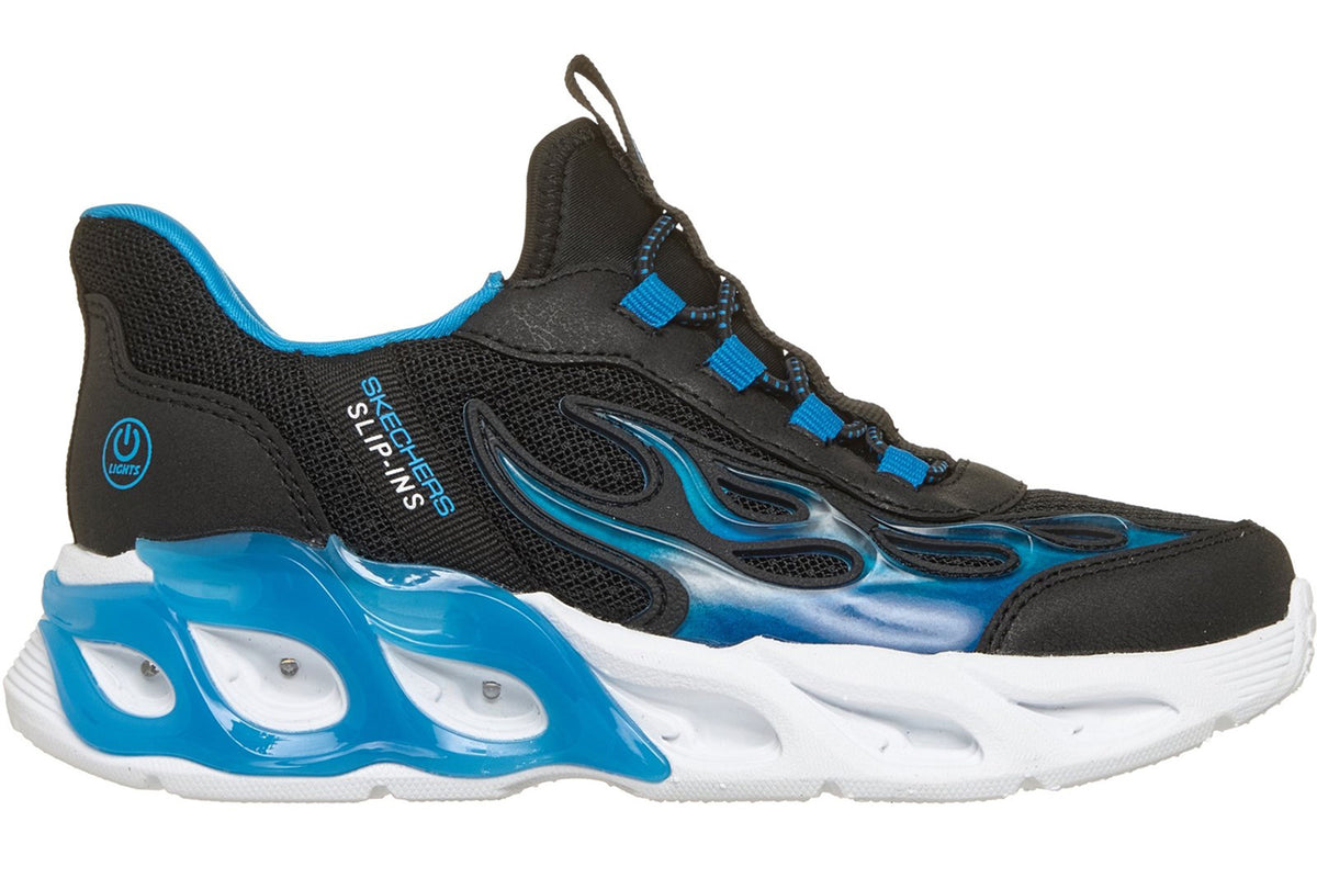 Skechers Thermo Flash 2 Heat-Brisk Black Synthetic/Blue Trim Boys Sports