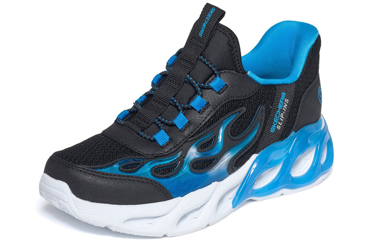 Skechers Thermo Flash 2 Heat-Brisk Black Synthetic/Blue Trim Boys Sports