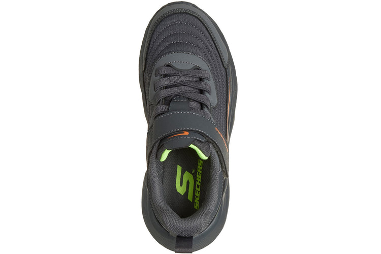 Skechers Tidal Tech Stream Rush Charcoal/Orange & Yellow Trim Boys Sports