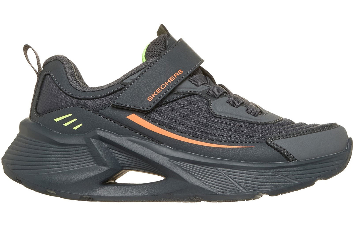Skechers Tidal Tech Stream Rush Charcoal/Orange & Yellow Trim Boys Sports