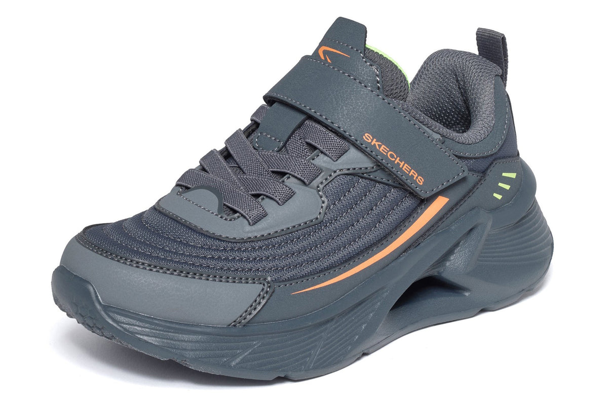 Skechers Tidal Tech Stream Rush Charcoal/Orange & Yellow Trim Boys Sports