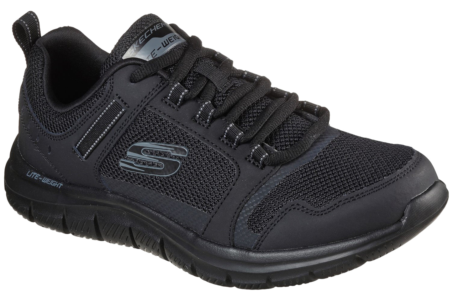 Skechers Track Knockhill Black Mens Trainers