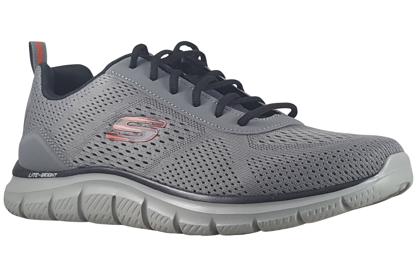 skechers track leshur 232758 mens trainers charcoal right