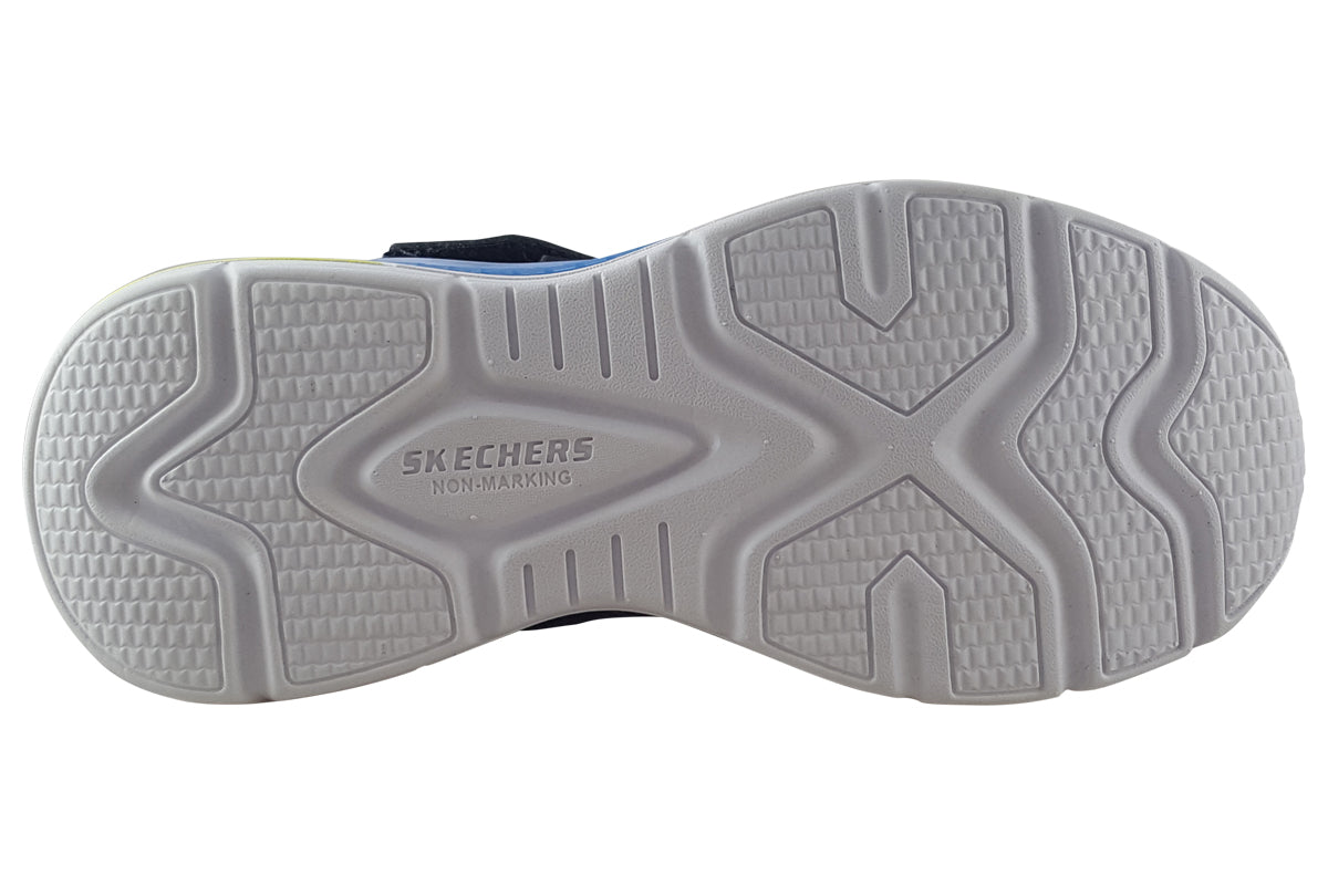 skechers tri namics black yellow blue trainers sole