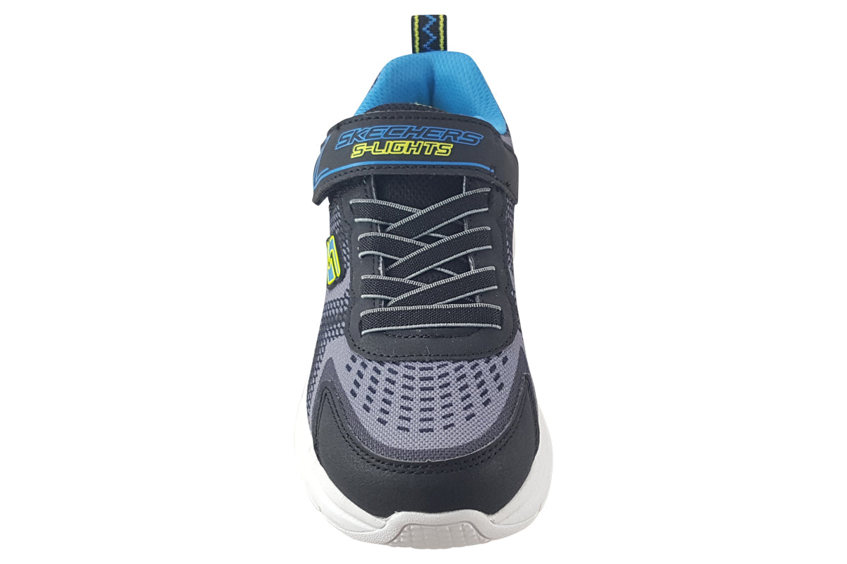 skechers tri namics black yellow blue trainers top