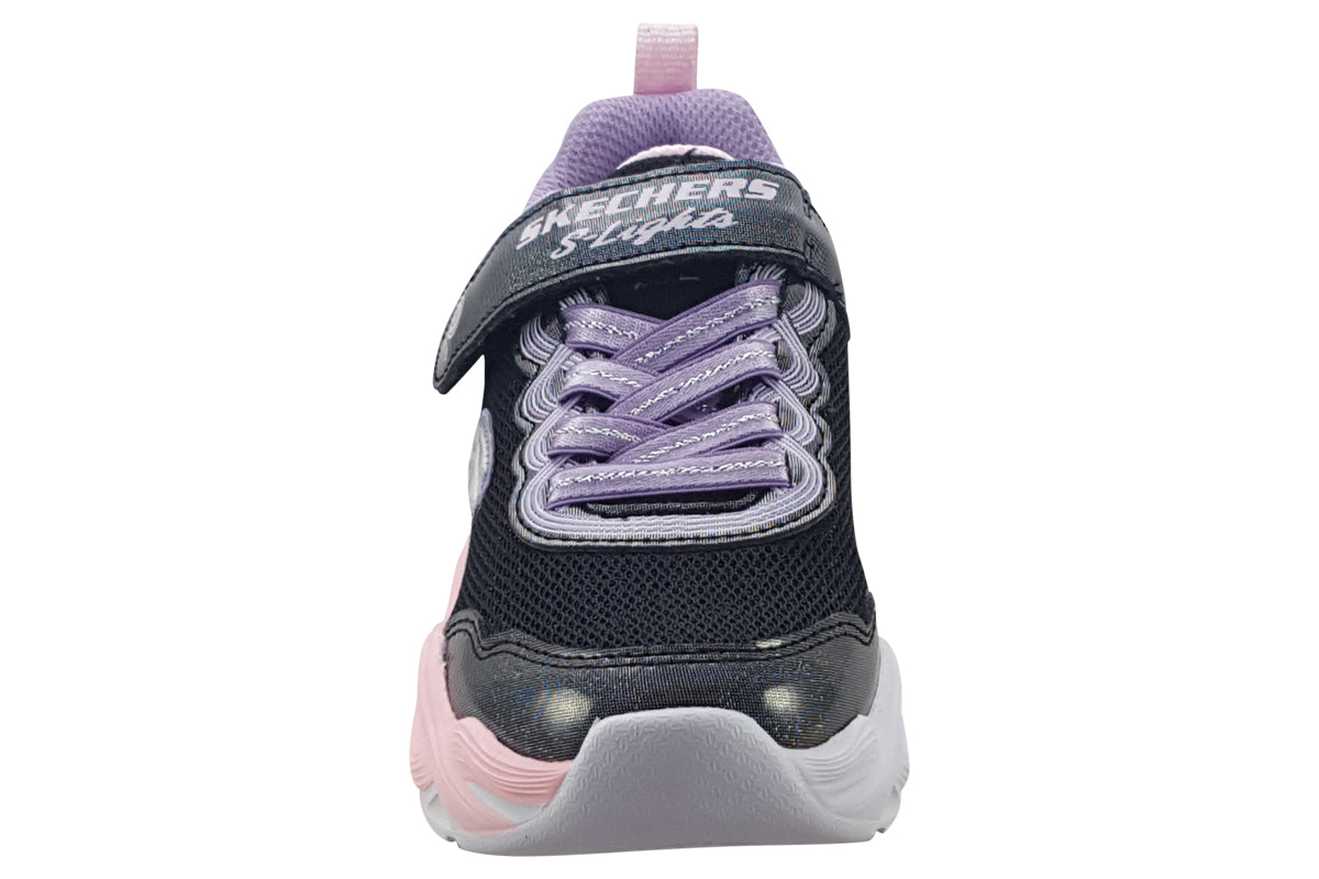 skechers twisty glow black multi trainers top