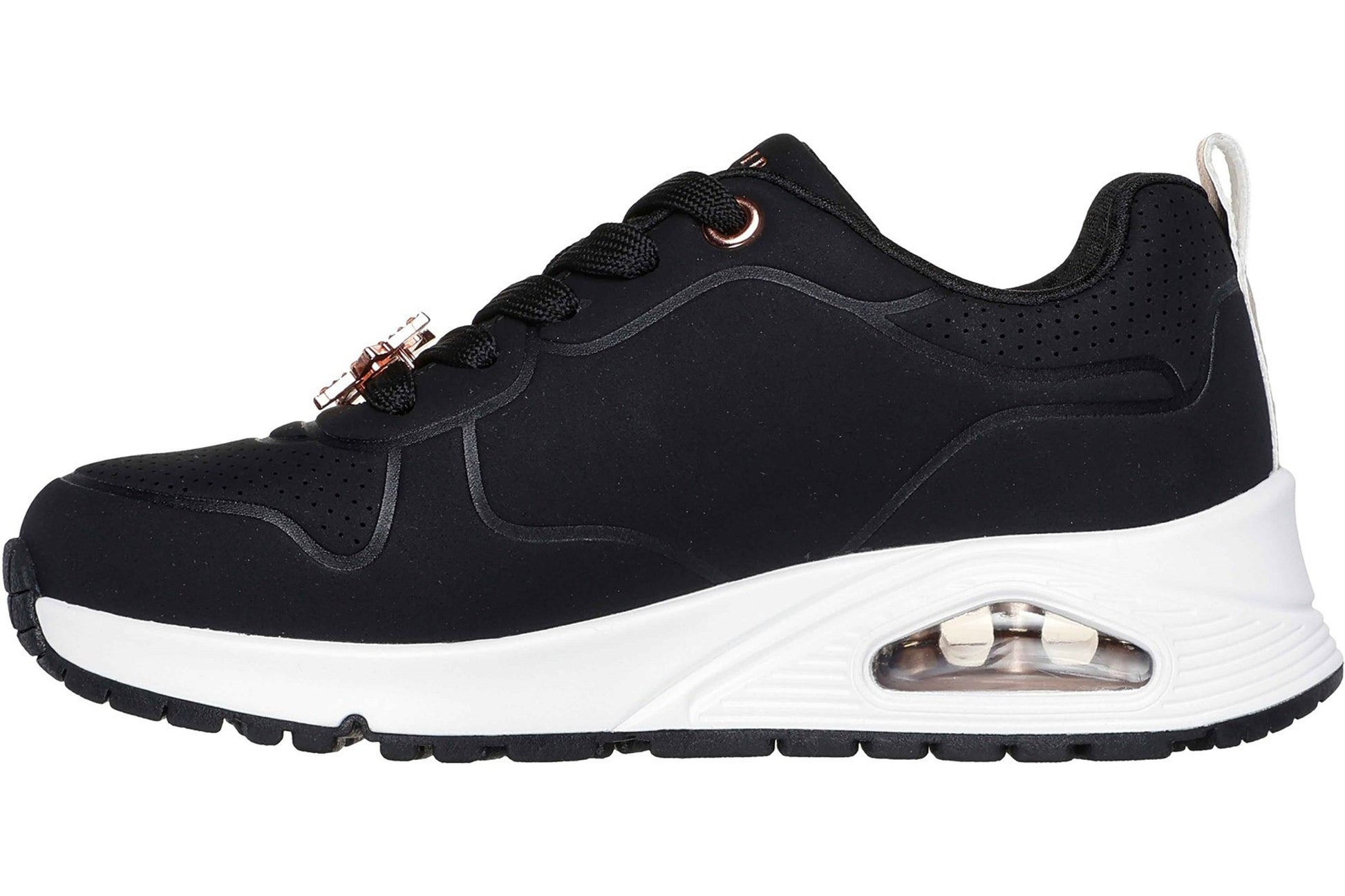 skechers-ug1-trendy-jew-girls-trainers-black-rose-gold-left