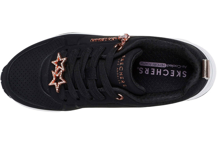 Skechers Street Uno - Trendy Jewels Black/Rose Gold Girls Shoes