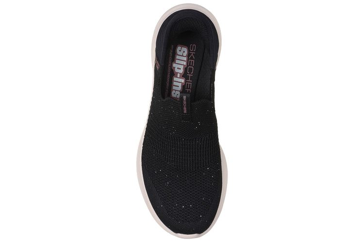 Skechers Ultra Flex 3.0 Black/Rose Gold Womens Shoes