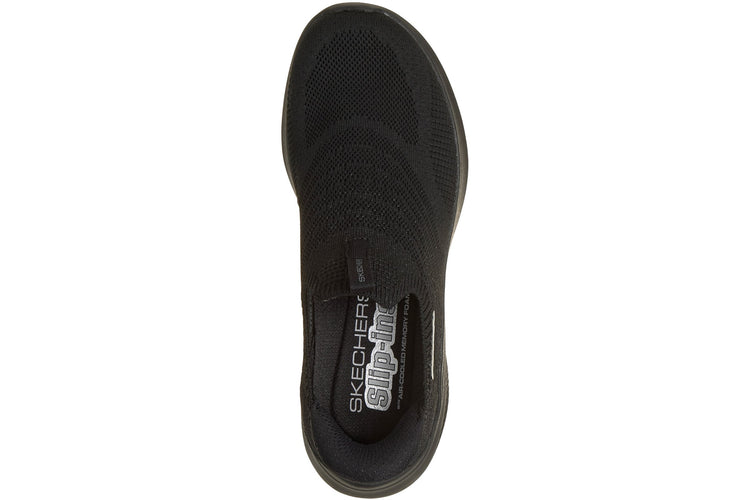 Skechers Slip-Ins Ultra Flex 4.0 Pure Dream Black Knit/Trim Womens Fashion Trainers
