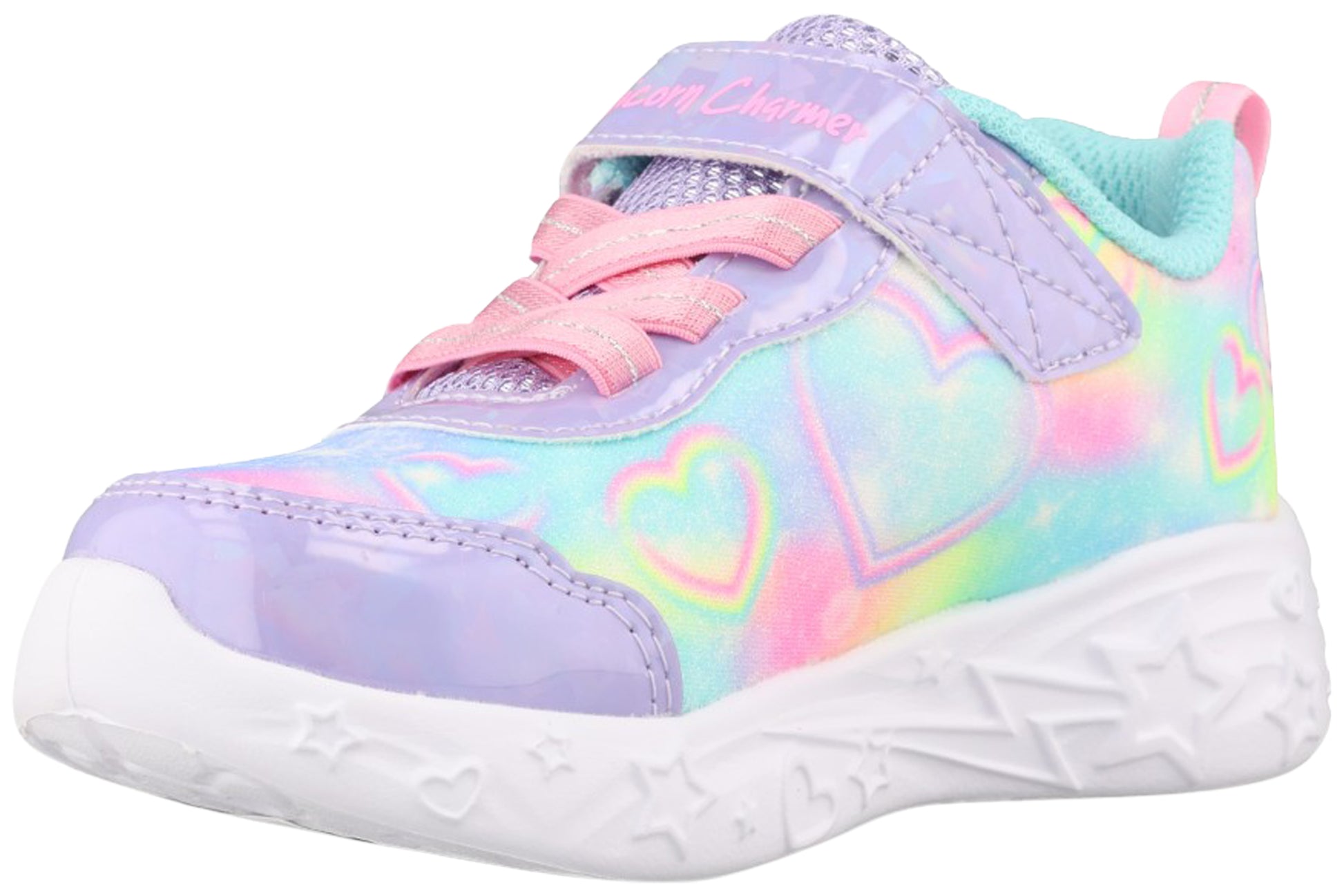 skechers-unicorn-charmer-303064n-girls-trainers-lavender-multi-left-angle
