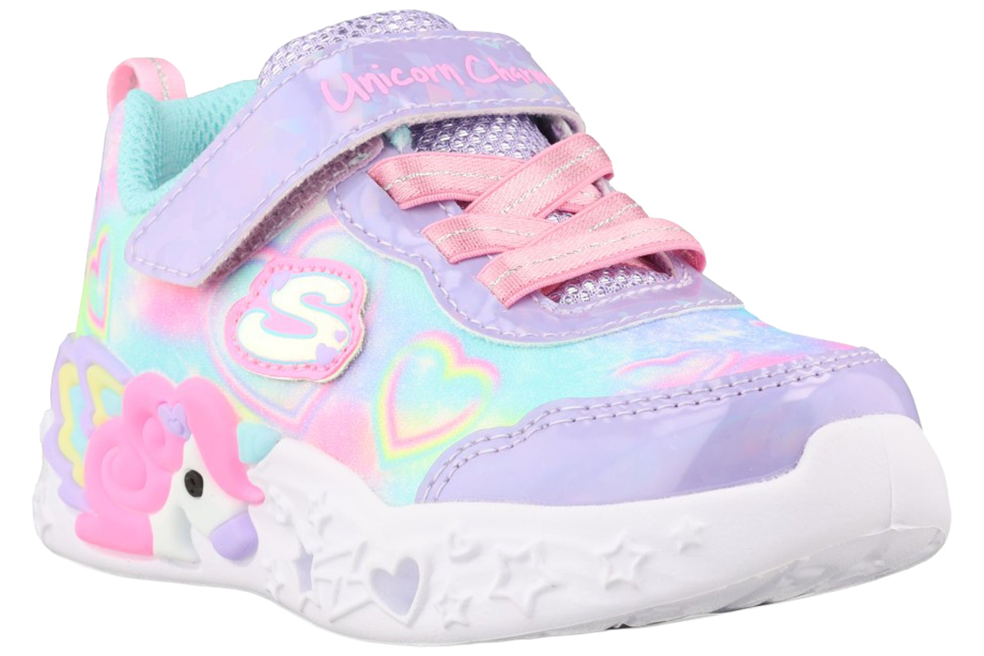 skechers-unicorn-charmer-303064n-girls-trainers-lavender-multi-right-angle