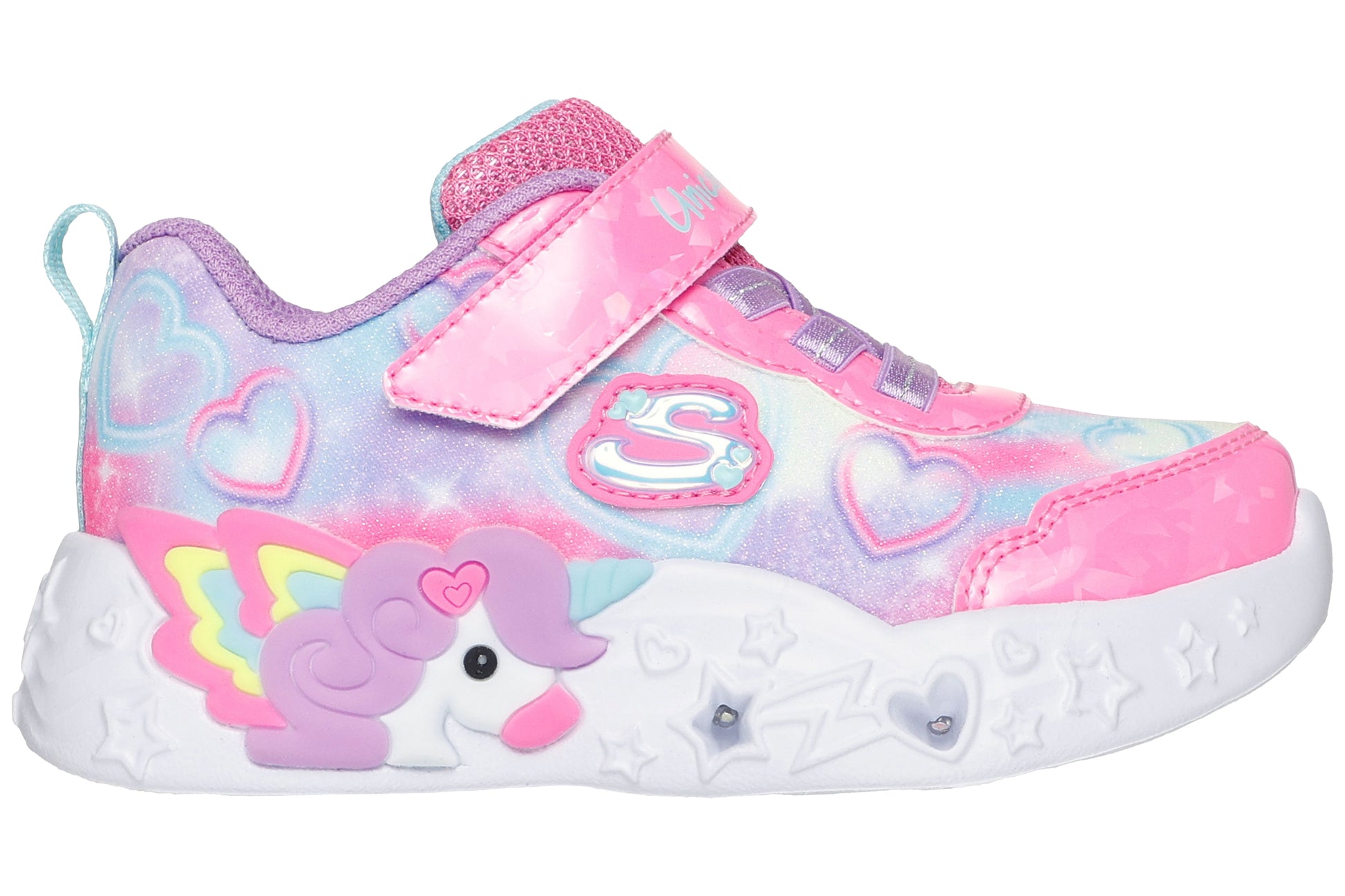 skechers-unicorn-charmer-303064n-girls-trainers-pink-multi-right-flat-1