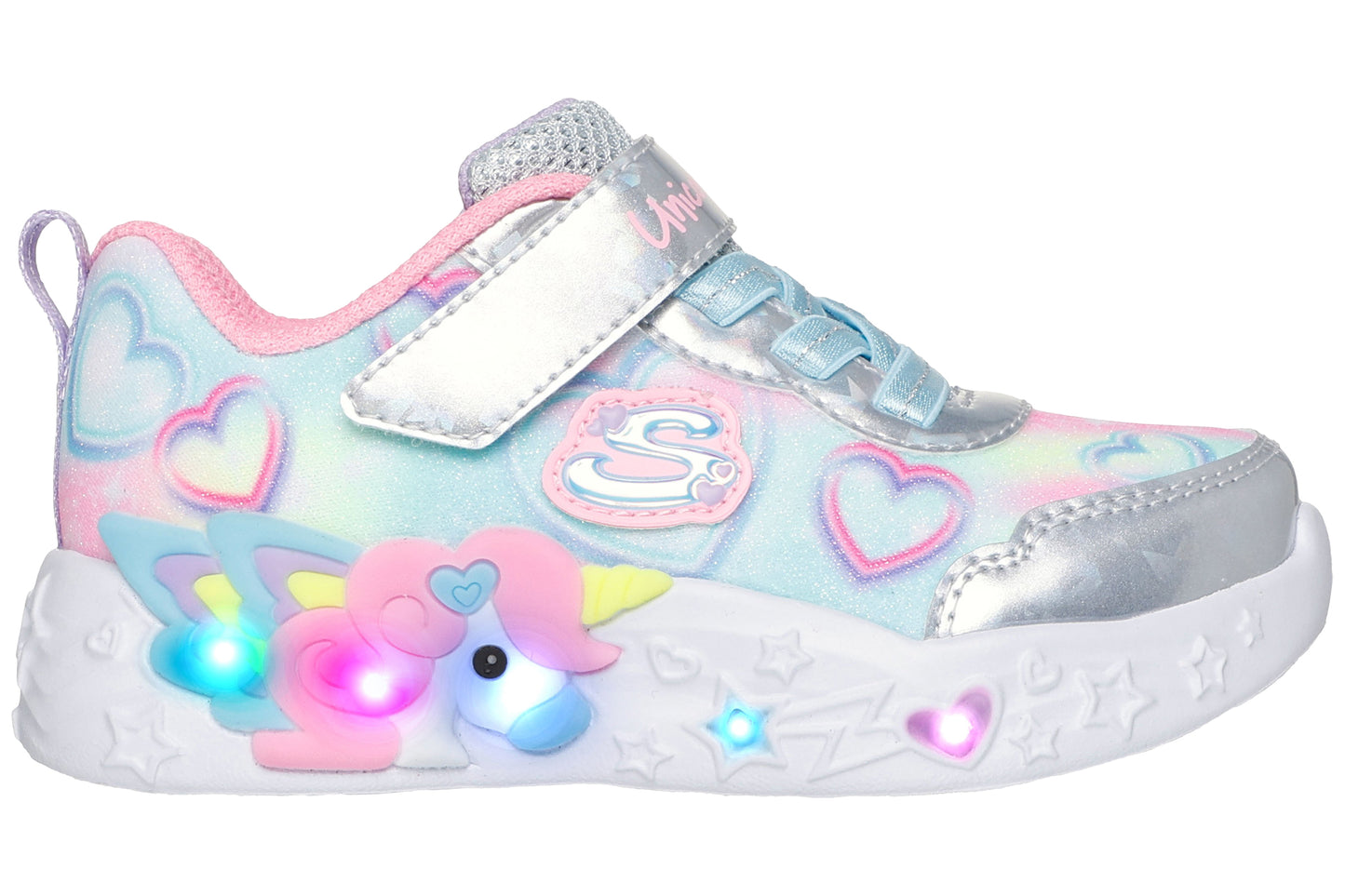 Skechers Unicorn Charmer 303064N Girls Sports Silver/Multi