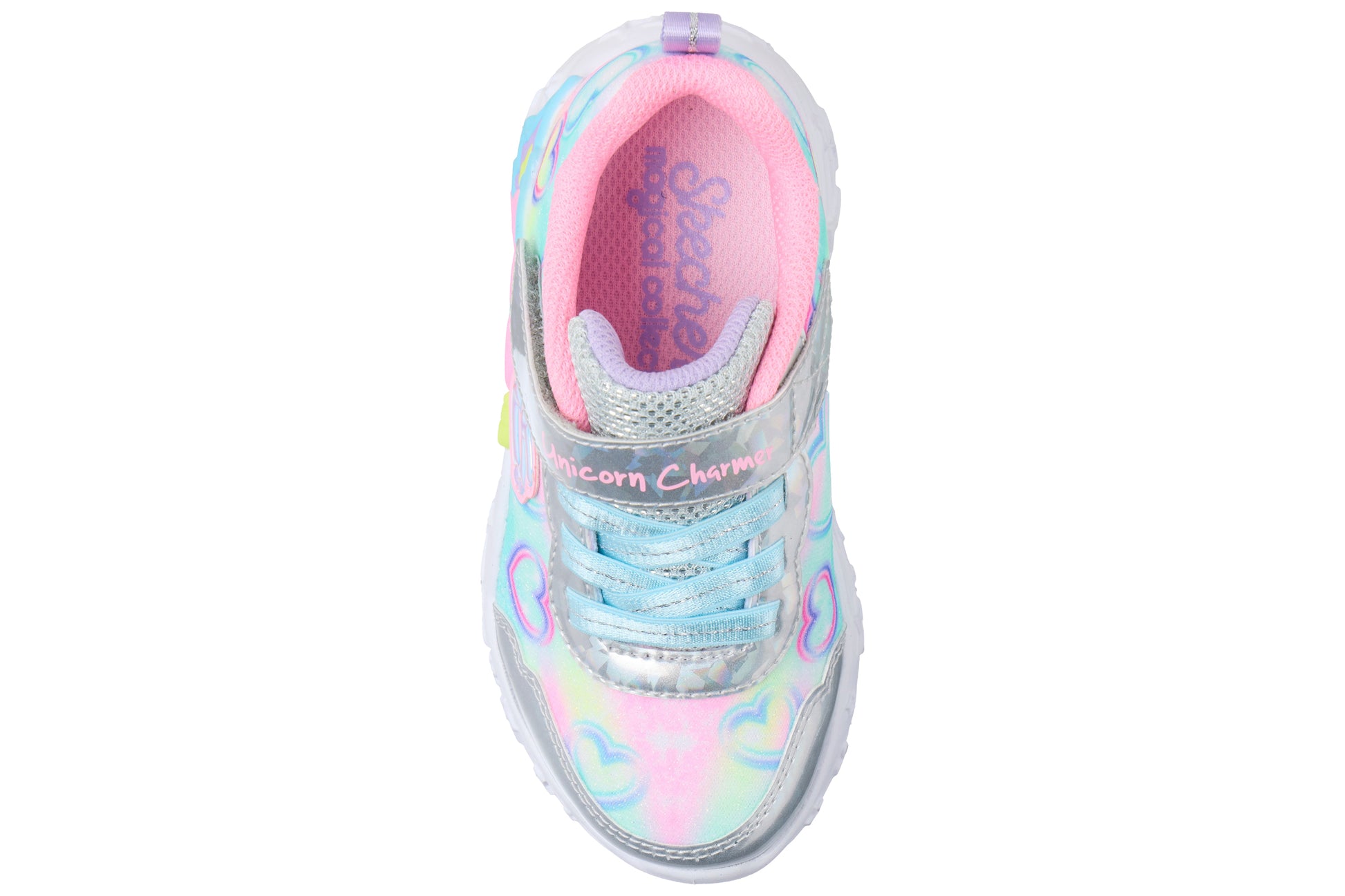 skechers-unicorn-charmer-303064n-girls-trainers-silver-multi-top