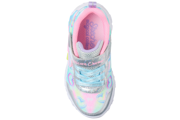Skechers Unicorn Charmer 303064N Girls Sports Silver/Multi