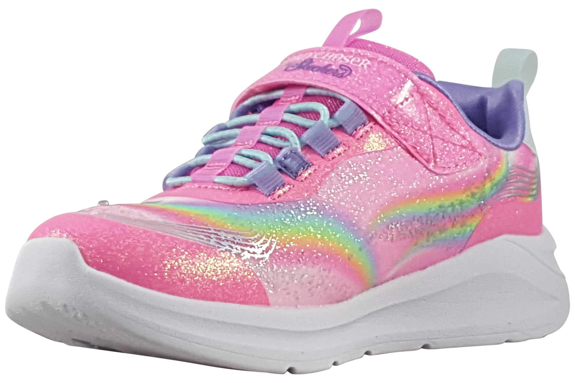 skechers-unicorn-chaser-pink-multi-trainers-left