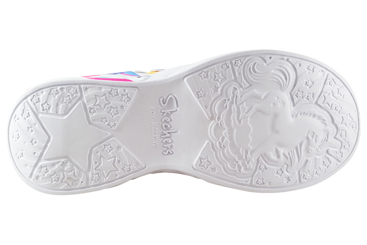 skechers-unicorn-dreams-blue-multi-trainers-sole