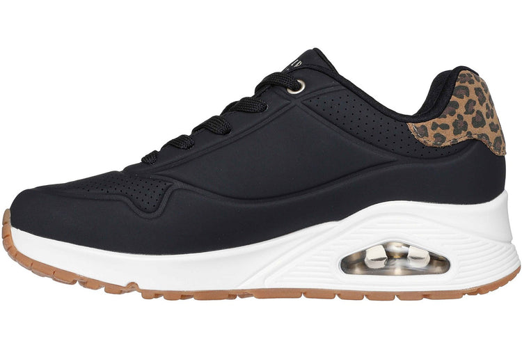 Skechers UNO Jungle Nite Black/Leopard Womens Fashion Trainers