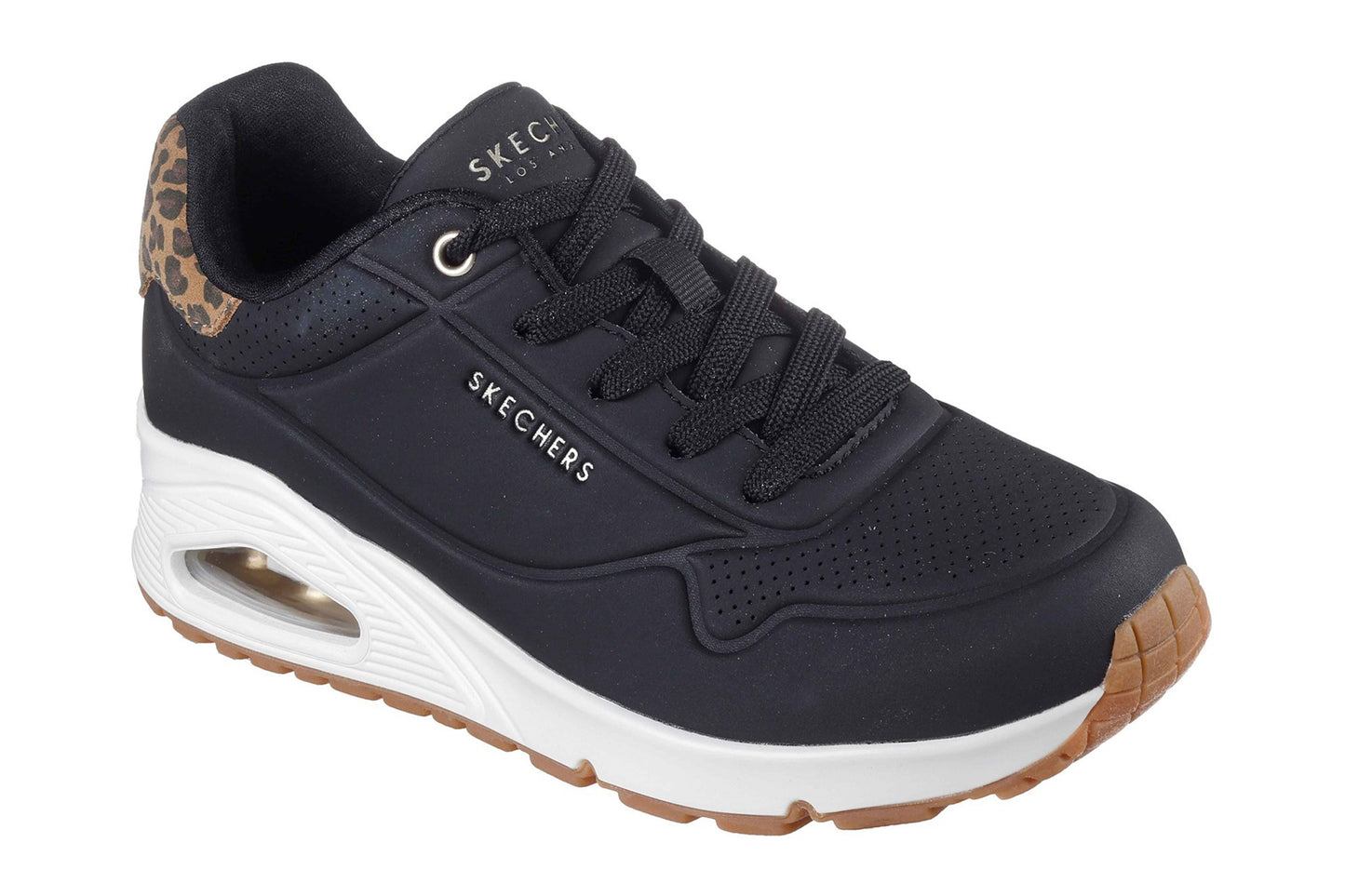 Skechers UNO Jungle Nite Black/Leopard Womens Fashion Trainers