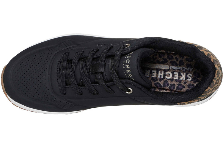 Skechers UNO Jungle Nite Black/Leopard Womens Fashion Trainers