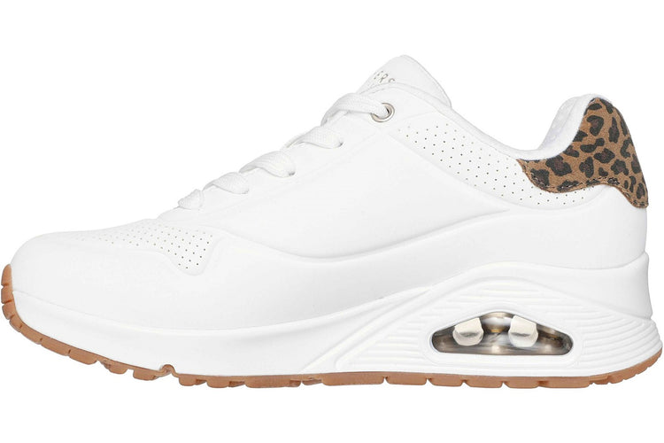 Skechers UNO Jungle Nite White/Leopard Womens Fashion Trainers