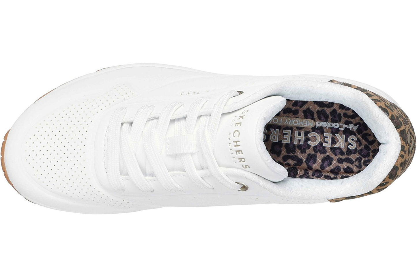 Skechers UNO Jungle Nite White/Leopard Womens Fashion Trainers