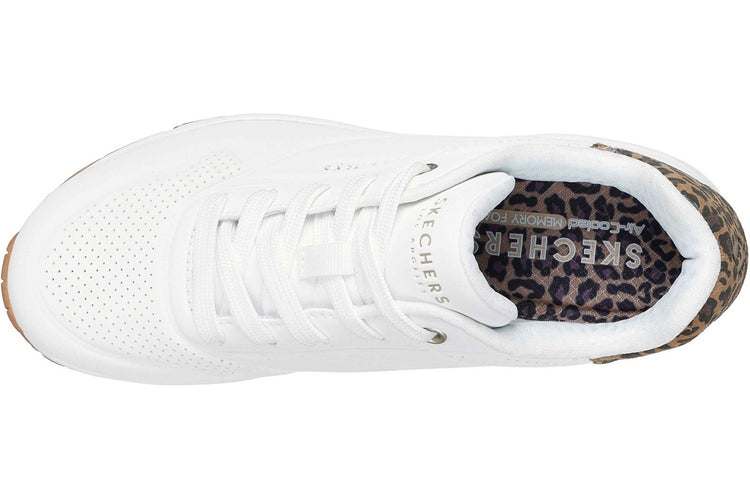 Skechers UNO Jungle Nite White/Leopard Womens Fashion Trainers