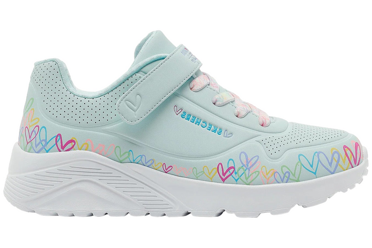 Skechers Uno Li Heart Craze 314091L Light Blue/Multi Girls Sports