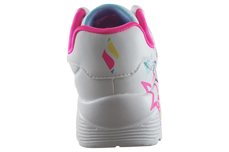 Skechers Uno Lite-My Drip 310391L White/Multi/Neon Girls Sports