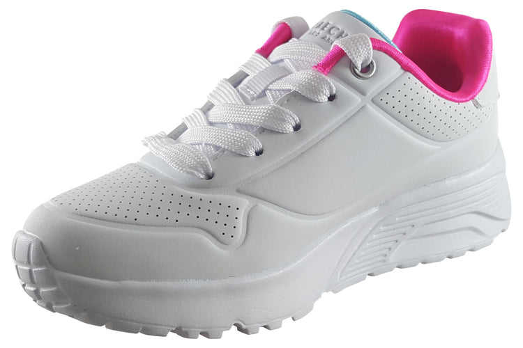 Skechers Uno Lite-My Drip 310391L White/Multi/Neon Girls Sports