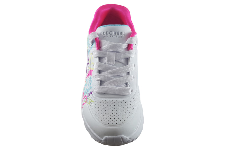 Skechers Uno Lite-My Drip 310391L White/Multi/Neon Girls Sports