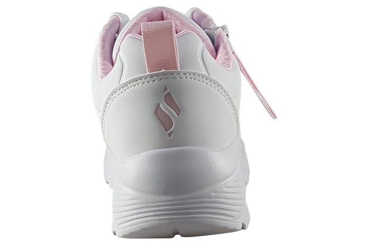 Skechers Uno Lite Easy Zip 310387L White Girls Sports